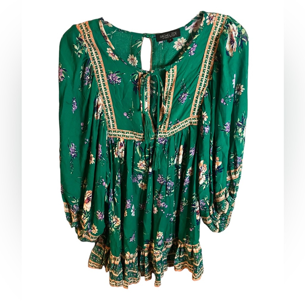 Size M Medium Rachel Zoe Gorgeous Boho Chic Top Green